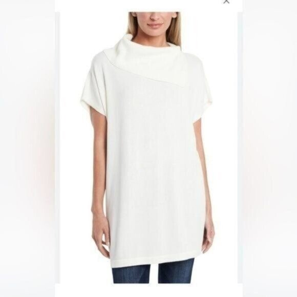 Vince Camuto Sweaters - Vince Camuto Ivory Short Sleeve Knit Sweater Top Size S
